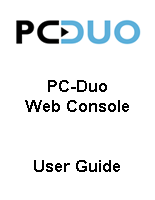 PC Duo User Guide for Web Console