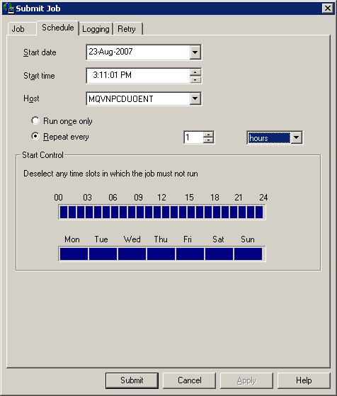 The Scheduler allows control of Inventory Scan, Metering Data Analysis and Software Distribution. 
